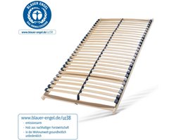 lattenbodem 90x200 cm - 28 latten - 7 zones - tot 150kg - bedbodem - beukenhouten frame