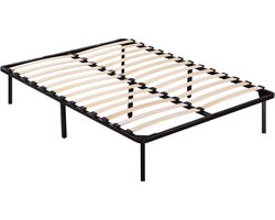 Lattenbodem met frame + poten voor matras 140 x 190 cm - 26 latten