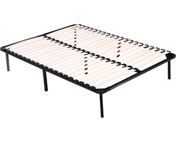 Lattenbodem met frame + poten voor matras 160 x 200 cm - 20 latten