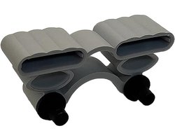 Lattenbodem Reparatie Set - Bed Bodem Onderdelen - Bed Herstellen - Flexibel Rubber Materiaal - 36x32x8.5mm - Zwart