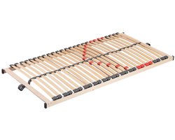 Lattenbodem vast Zittaro 90 x 190 cm – Verstelbare Comfortzone – 28 Flexibele Multiplex Latten – Houten Kader – Zelf te Monteren - bouwpakket