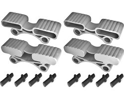 Lattenhouders voor Bedbodem 38x12mm - Flexibele Rubber Eindkappen met Bevestigingspinnen