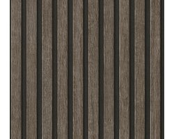 LATTENWAND BEHANG | industrieel - Bruin Zwart - A.S. Création Elements 2