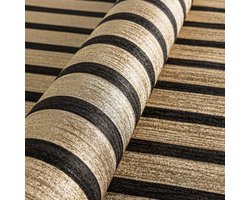 LATTENWAND BEHANG WOONKAMER | industrieel - Goud Bruin/Zwart - Metallic - A.S. Création Elements 2