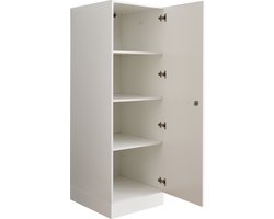 Laundry Linnenkast met verstelbare legplanken - Waskamerkast - Bijkeuken kast - Wit - Hoogte 162 cm