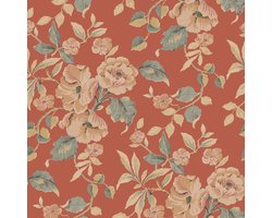 Laura Ashley Alyworth Trail Behang - Bloemen - 10mx52cm - Rood