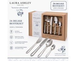 Laura Ashley Bestek - Bestekset 24-delig glans - 18/10