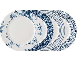 Laura Ashley Blueprint Borden set van 4 - 23 cm Assorti