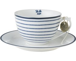 Laura Ashley Blueprint Collectables Kop en Schotel koffie set 26 cl. - Candy Stripe - Porselein