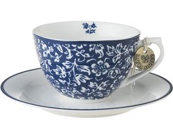 Laura Ashley Blueprint Collectables Kop en Schotel koffie set 26 cl. - Sweet Alyssum - Porselein