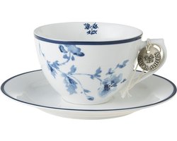 Laura Ashley Blueprint Collectables Kop en Schotel koffie set - China Rose - 26 cl. - Porselein