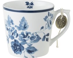 Laura Ashley Blueprint Collectables Mini mok - Koffiemok - Theemok - China Rose 22 cl.