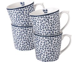 Laura Ashley Blueprint Collectables Mokken set van 4 - Floris - 32 cl.