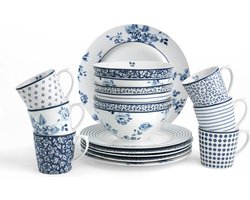 Laura Ashley Blueprint Collectables Serviesset - Servies - 4 persoons - 18 Delig