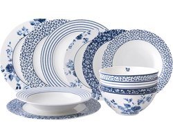 Laura Ashley Blueprint Serviesset - Servies - Dinerset - Giftset 12 Delig