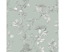 Laura Ashley Elderwood Behang - Planten - 10mx52cm - Blauw