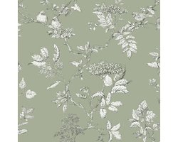 Laura Ashley Elderwood Behang - Planten - 10mx52cm - Groen