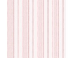 Laura Ashley Heacham Stripe Behang - Streep - 10mx52cm - Roze
