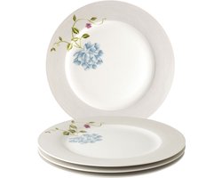 Laura Ashley Heritage Collectables Borden set van 4 - Dinerborden - Ø 26cm - Cobblestone Pinstripe