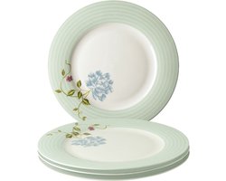 Laura Ashley Heritage Collectables Borden set van 4 - Dinerborden - Ø 26cm - Mint Candy Stripe