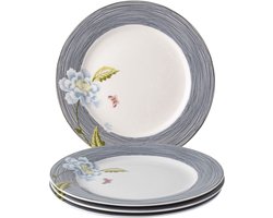 Laura Ashley Heritage Collectables Borden set van 4 - Ø 20cm - Midnight Pinstripe