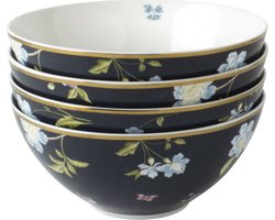 Laura Ashley Heritage Collectables Kommen set van 4 - Schaaltjes - Ø16cm - Midnight Uni
