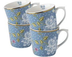 Laura Ashley Heritage Collectables Mokken set van 4 - Seaspray - 32 cl.