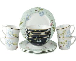 Laura Ashley Heritage Serviesset - Servies - Dinnerset Giftset - 12 Delig