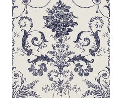 Laura Ashley Josette Behang - Bloemen - 10mx52cm - Blauw