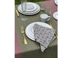 Laura Ashley Kitchen Linen Collectables Servetten Oxblood Rood Daniela 45x45cm