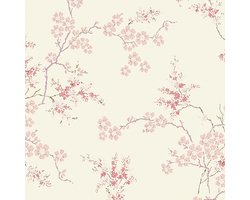 Laura Ashley Oriental Blossom Behang - Bloemen - 10mx52cm - Roze