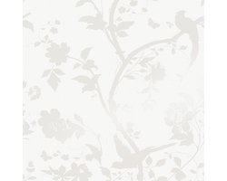Laura Ashley Oriental Garden Behang - Bloemen - 10mx52cm - Wit