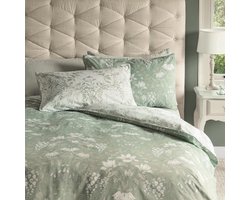 Laura Ashley Parterre Dekbedovertrek - Bloemen - Lits-Jumaux 230x220cm - Groen