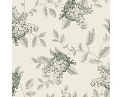 Laura Ashley Portland Behang - Bloemen - 10mx52cm - Groen