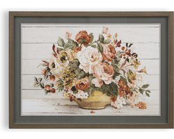Laura Ashley Rosemore Poster in Lijst - Bloemen - 50x70cm - Oranje
