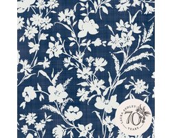 Laura Ashley Rye Behang - Bloemen - 10mx52cm - Blauw