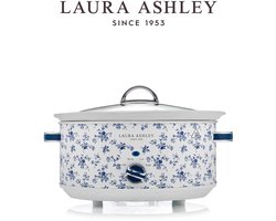 Laura Ashley Slowcooker 6,5 liter – Keramische binnenpan – 3 warmtestanden – Warmhoudfunctie – Glazen deksel – Voor het hele gezin
