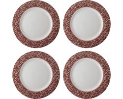 Laura Ashley Stockbridge Collectables Borden set van 4 - Kerstservies - 26 cm - Giftset -