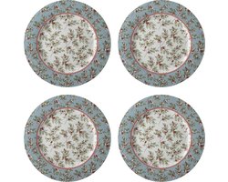 Laura Ashley Stockbridge Collectables Bordenset 4 persoons servies - Kerstservies - Geschenkverpakking - Ø 23 cm