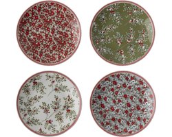 Laura Ashley Stockbridge Collectables Boren - Petit Fours - Kerstservies - Giftset van 4 - 12 cm
