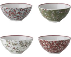 Laura Ashley Stockbridge Collectables Kommen set van 4 - Kerstservies - Schaaltjes - Ø13cm
