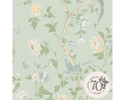 Laura Ashley Summer Palace Behang - Bloemen - 10mx52cm - Groen