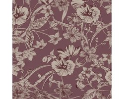 Laura Ashley Summerhill Behang - Bloemen - 10mx52cm - Paars