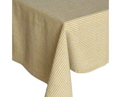 Laura Ashley Tafelkleed - Tafellaken - Kitchen Linen Collectables - Oil Geel - Streep - 140x240cm
