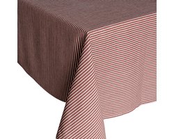 Laura Ashley Tafelkleed - Tafellaken - Kitchen Linen Collectables Oxblood - Rood streep - 140x240cm
