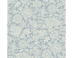 Laura Ashley Trailing Laurissa Behang - Bloemen - 10mx52cm - Blauw