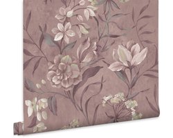 Laura Ashley Vliesbehang - Blairmore Floral Grape 10mx52cm