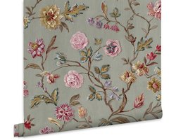 Laura Ashley Vliesbehang - Lingmell Trail Antique Green