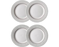 Laura Ashley Wild Clematis Collectables Borden set van 4 -Plat - Ø 20cm