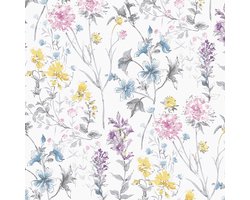 Laura Ashley Wild Meadow Behang - Bloemen - 10mx52cm - Multi
